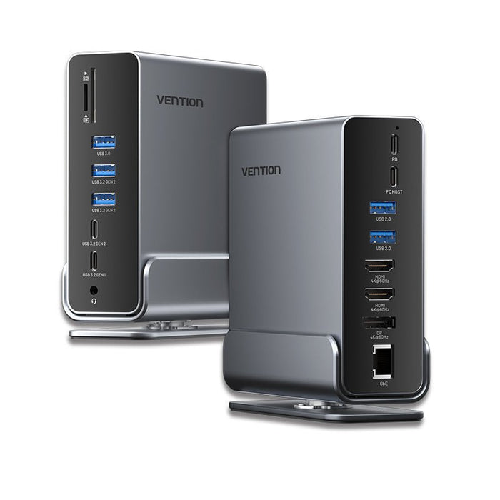 EAN 6922794779136 - Vention TPUH0 base para portátil y replicador de puertos Alámbrico USB 3.2 Gen 2 (3.1 Gen 2) Type-C Negro imagen 1