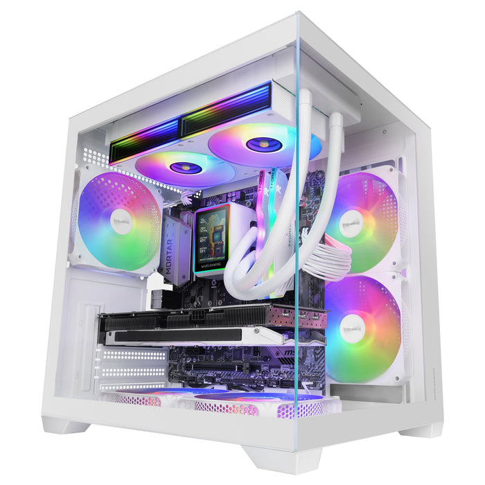 EAN 8435693114444 - Mars Gaming MCVIEW3W carcasa de ordenador Mini Tower Blanco imagen 2