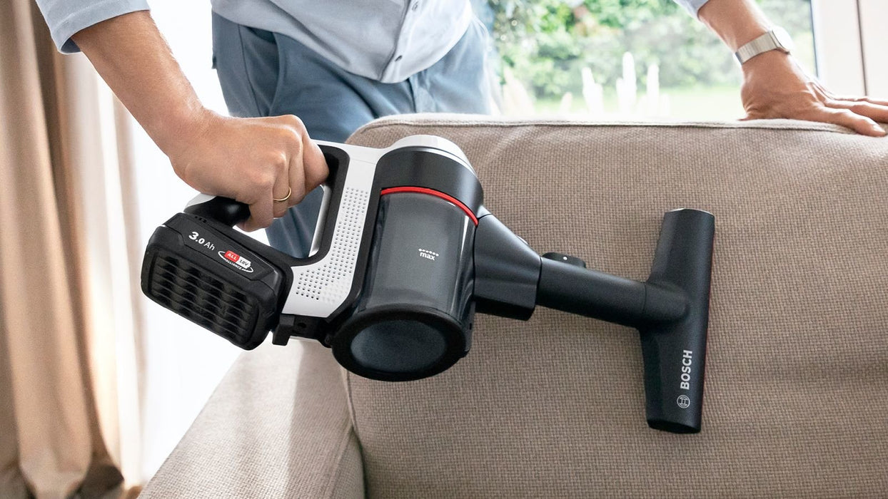 EAN 4242005307104 - Bosch BSS711W aspiradora de pie y escoba eléctrica Aspiradora escoba Batería Secar Sin bolsa 0,3 L Negro, imagen 11