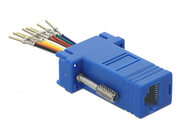 EAN 4043619661671 - DeLOCK 66167 cambiador de género para cable Sub-D Rj-45 Negro, Azul, Acero inoxidable imagen 2