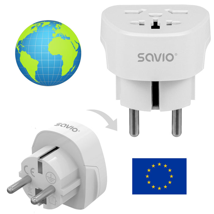 EAN 5905106070962 - Savio AP-06 adaptador e inversor de corriente Universal 3750 W Blanco imagen 4