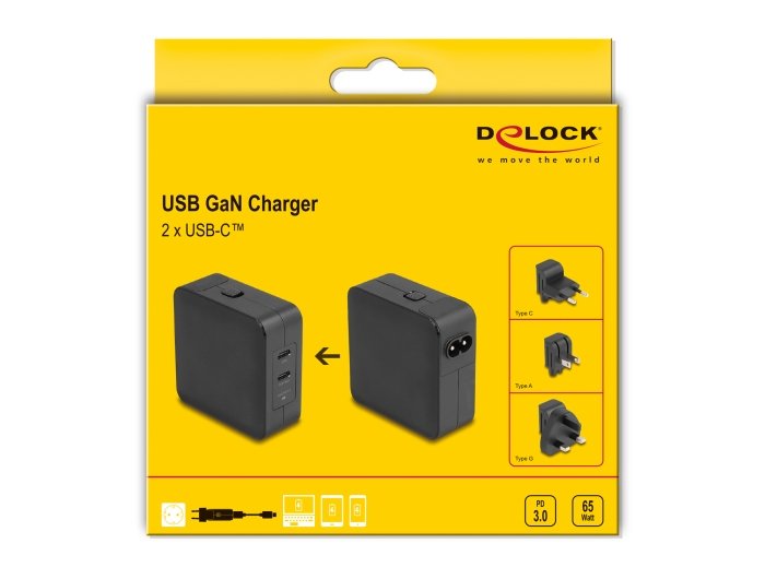 EAN 4043619414437 - DeLOCK 41443 cargador de dispositivo móvil Universal Negro Corriente alterna Interior imagen 4