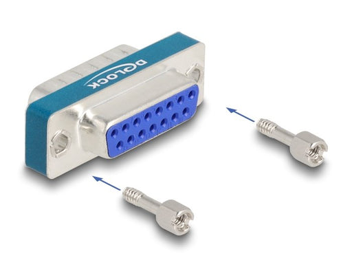 EAN 4043619665457 - DeLOCK 66545 cambiador de género para cable D-Sub 15 pin Plata imagen 2