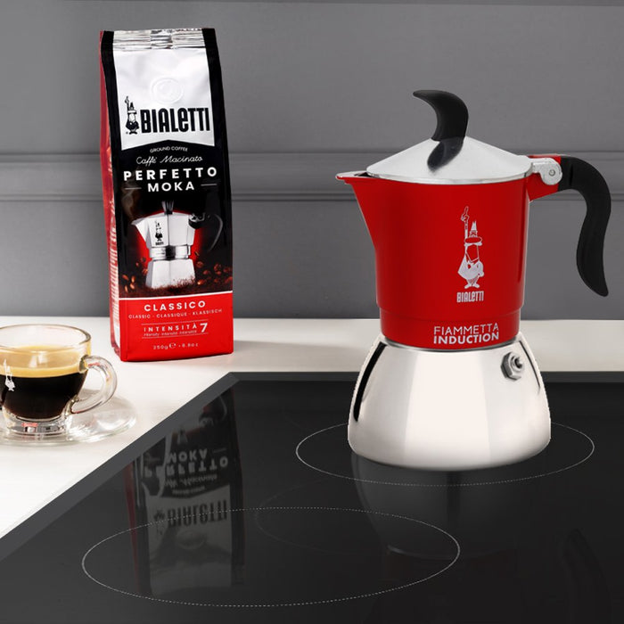 EAN 8006363036917 - Bialetti Fiammetta Induction Cafetera italiana 0,1 L Rojo, Acero inoxidable imagen 3