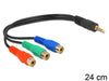 EAN 4043619624997 - DeLOCK 62499 cable de audio 0,24 m 3,5mm 3 x RCA Negro imagen 1