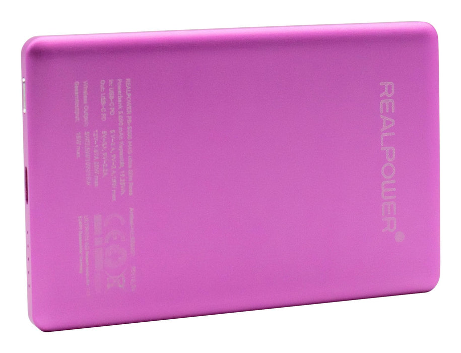 EAN 4040895012777 - RealPower PB-5000 MAG 5000 mAh Cargador inalámbrico Rosa imagen 2