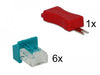 EAN 4043619864256 - DeLOCK 86425 bloqueador de puerto Llave de bloqueador de puerto RJ-45 Rojo 6 pieza(s) imagen 3