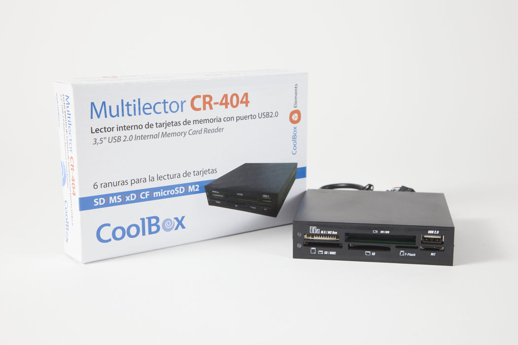 EAN 8437013799539 - CoolBox CR-404 lector de tarjeta USB 2.0 Interno Negro imagen 3