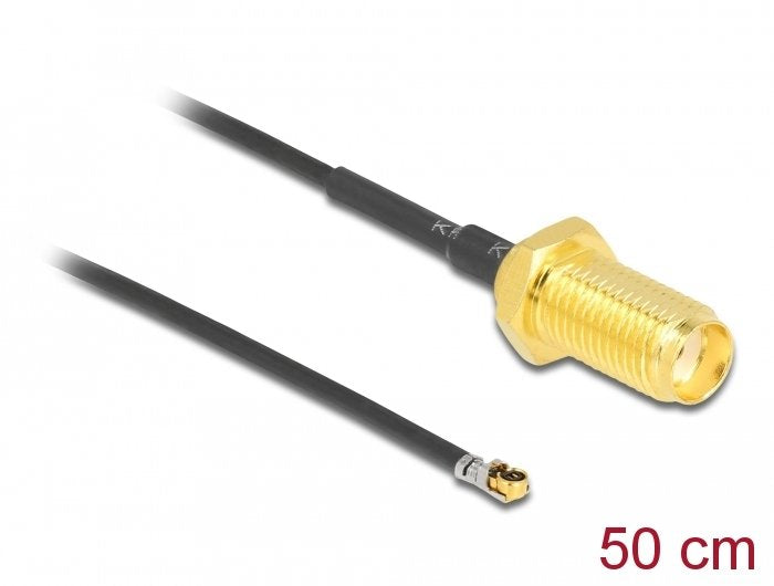 EAN 4043619126668 - DeLOCK 12666 cable coaxial 0,5 m Negro imagen 2