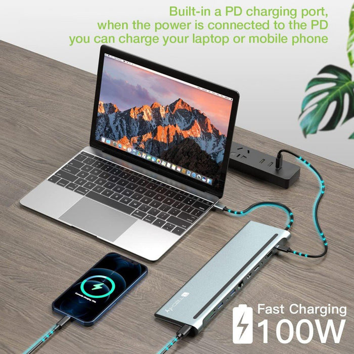 EAN 8059018365368 - Techly IUSB31C-DOCK12DPHD base para portátil y replicador de puertos Alámbrico USB 3.2 Gen 1 (3.1 Gen 1)  imagen 6