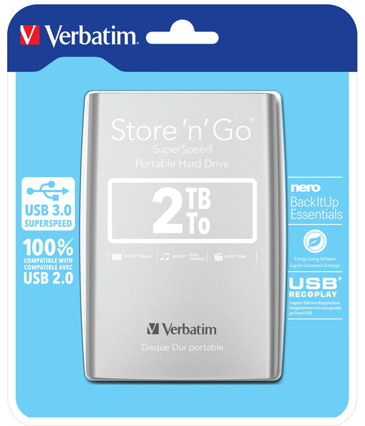 EAN 0023942531890 - Verbatim Store 'n' Go disco duro externo 2,05 TB 5400 RPM Micro-USB B 3.2 Gen 1 (3.1 Gen 1) Plata imagen 1