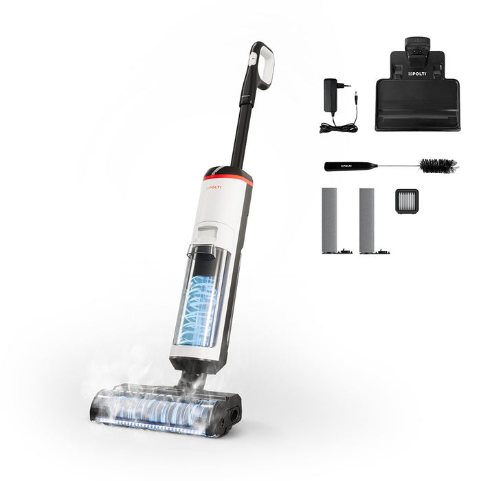 EAN 8007411013959 - Polti RollySteam WD30C Aspiradora escoba 3 en 1 Batería Seca y húmeda HEPA Sin bolsa 0,8 L 450 W Negro, G imagen 1