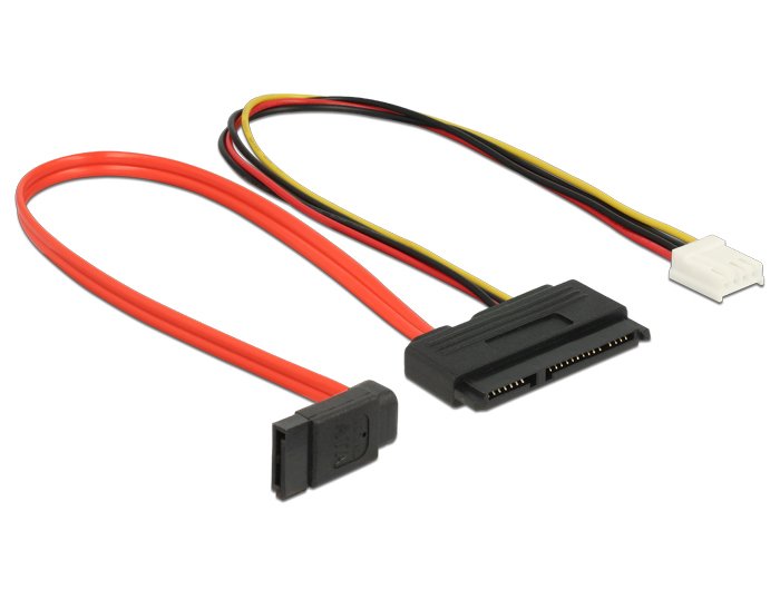 EAN 4043619848522 - DeLOCK 0.3m, SATAIII 7p + Floppy 4p/SATAIII 22p cable de SATA 0,3 m SATA 7-pin + Molex (4-pin) SATA 22-pi imagen 2