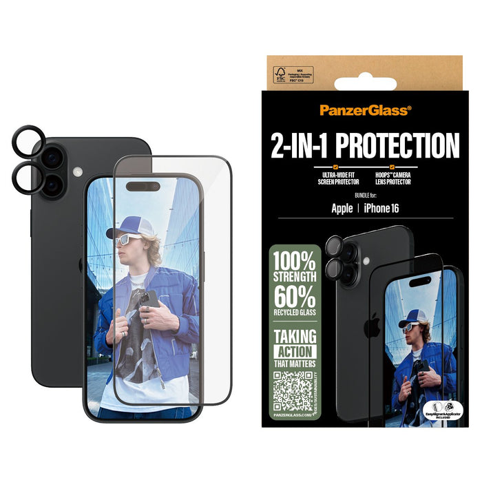 EAN 5715685005763 - PanzerGlass ® 2-in-1 Bundle iPhone 16 Protector de pantalla Apple 1 pieza(s) imagen 2