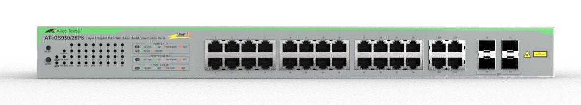 EAN 767035239569 - Allied Telesis iGS950/28PS Gestionado L2 Gigabit Ethernet (10/100/1000) Energía sobre Ethernet (PoE) Monta imagen 1