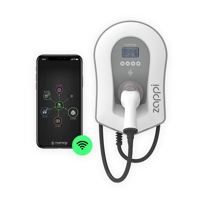 EAN 9505986538857 - myENERGY ZAPPI-2H22TW-T estación de carga para vehículo eléctrico Gris, Blanco Plástico Pared 3 Pantalla  imagen 2