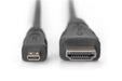 EAN 4016032323006 - Digitus AK-330115-010-S cable HDMI 1 m HDMI tipo D (Micro) HDMI tipo A (Estándar) Negro imagen 2