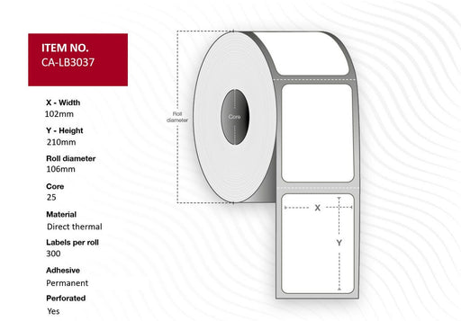 EAN 5706998986245 - Capture CA-LB3037 etiqueta de impresora Blanco imagen 1