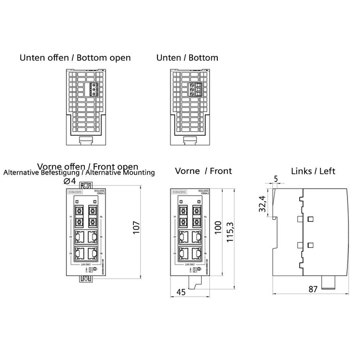 EAN 4047622286395 - Siemens 6GK5004-2BD00-1AB2 switch No administrado imagen 3