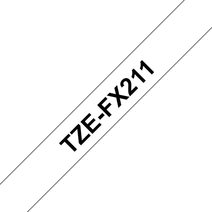 EAN 4977766692960 - Brother TZE-FX211 cinta para impresora de etiquetas Negro sobre blanco imagen 1