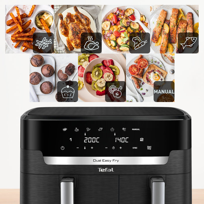 EAN 3045380026667 - Tefal Easy Fry Dual XXL EY9428E0 freidora Doble 11 L Independiente 2020 W Freidora de aire caliente Negro imagen 7