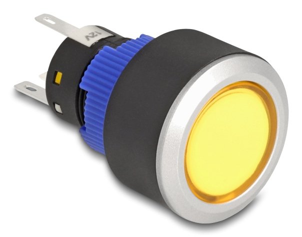 EAN 4043619220502 - DeLOCK 22050 interruptor eléctrico Interruptor pulsador Negro, Azul, Plata, Amarillo imagen 1