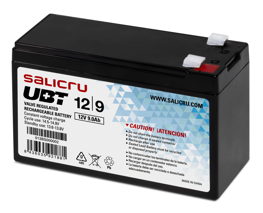 EAN 8436035921881 - Salicru 013BS000002 batería para sistema ups Sealed Lead Acid (VRLA) 12 V 9 Ah imagen 1