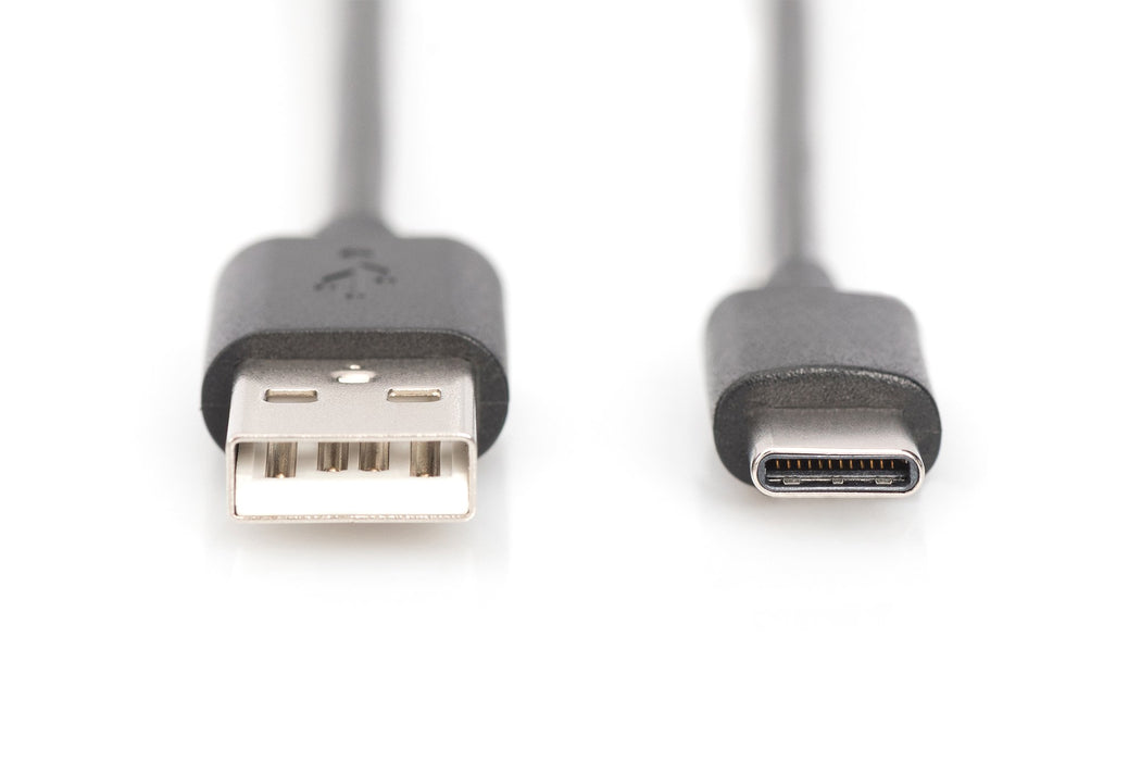 EAN 4016032455240 - Digitus AK-300154-018-S cable USB USB 2.0 1,8 m 2 x USB A USB C 0,48 Gbit/s Negro imagen 2