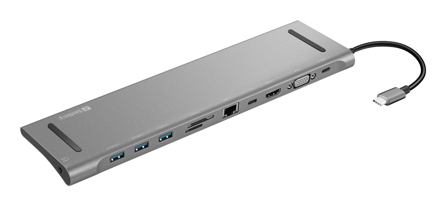 EAN 5705730136313 - Sandberg 136-31 base para portátil y replicador de puertos Alámbrico USB 3.2 Gen 1 (3.1 Gen 1) Type-C Alu imagen 1