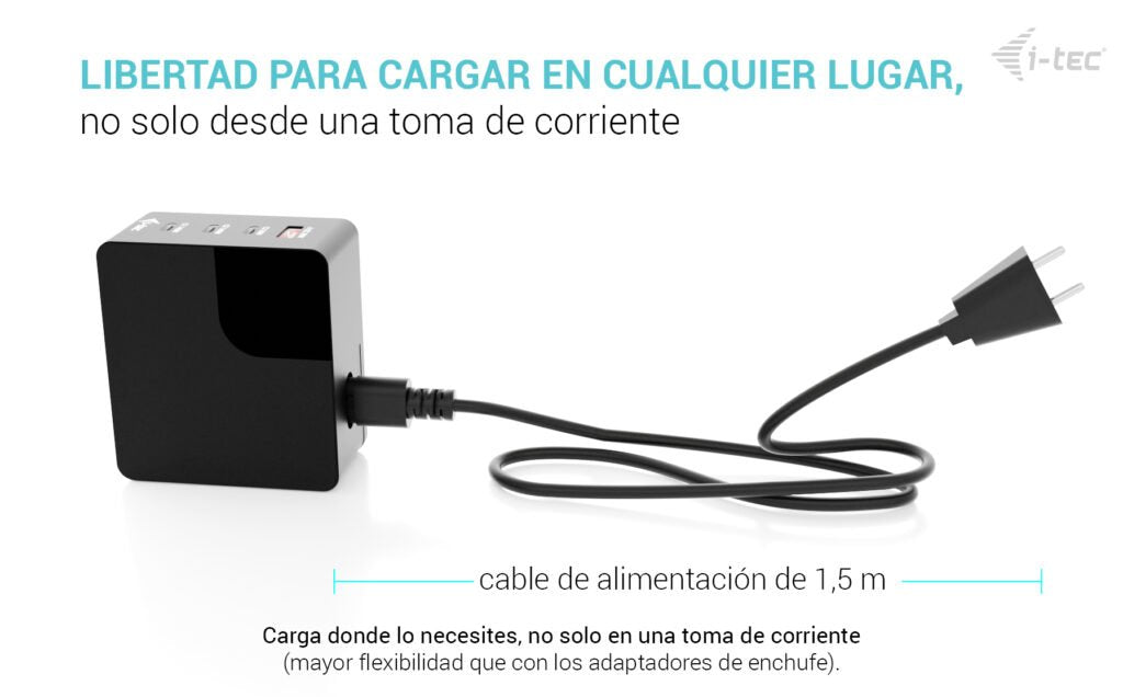 EAN 8595611708015 - i-tec CHARGER-INTG140W cargador de dispositivo móvil Universal Negro Corriente alterna Carga rápida Inter imagen 8