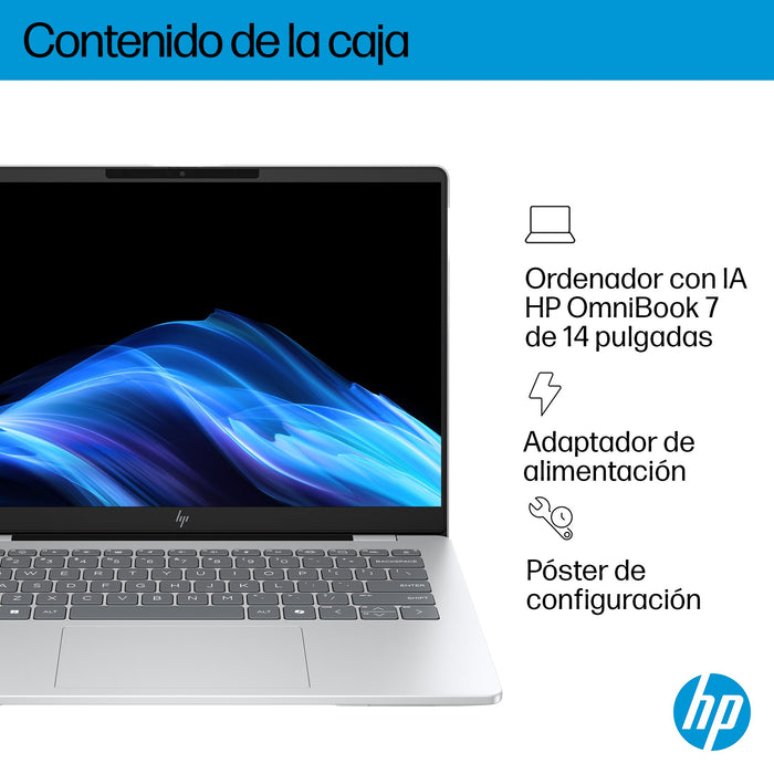EAN 0199251192425 - HP OmniBook 7 AI 14-fr0010ns Intel Core Ultra 5 225U Portátil 35,6 cm (14") 2K 16 GB LPDDR5-SDRAM 1 TB SS imagen 5