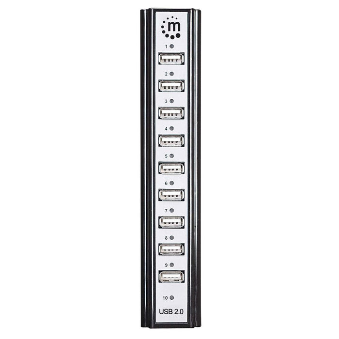 EAN 0766623161572 - Manhattan 161572 hub de interfaz USB 2.0 480 Mbit/s Negro, Plata imagen 3