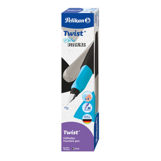 EAN 4012700826237 - Pelikan Twist Color Blocking pluma estilográfica Sistema de carga por cartucho Negro, Gris 1 pieza(s) imagen 1