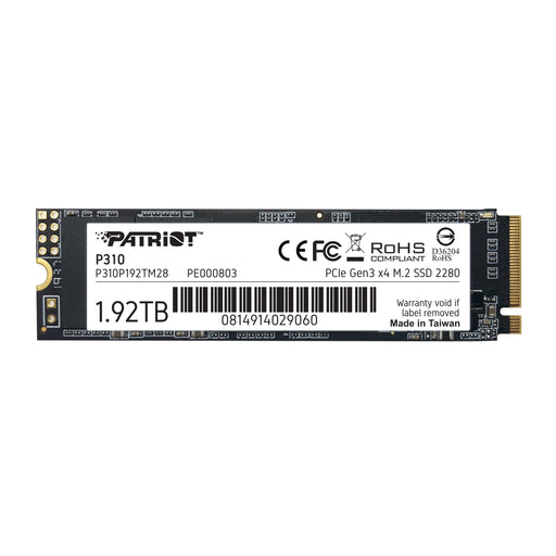 EAN 814914029060 - Patriot Memory P310 1,92 TB M.2 PCI Express 3.0 NVMe imagen 1