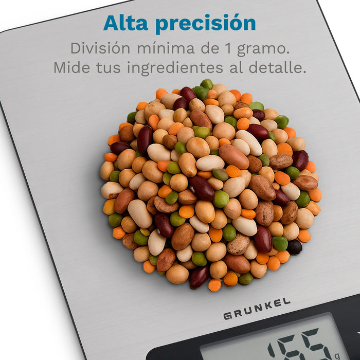 EAN 8426156018843 - Grunkel BC-COOKXT báscula de cocina Acero inoxidable Encimera Rectángulo Báscula electrónica de cocina imagen 3