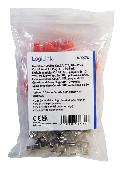 EAN 4052792077117 - LogiLink MP0078 conector RJ-45 Naranja, Plata imagen 4