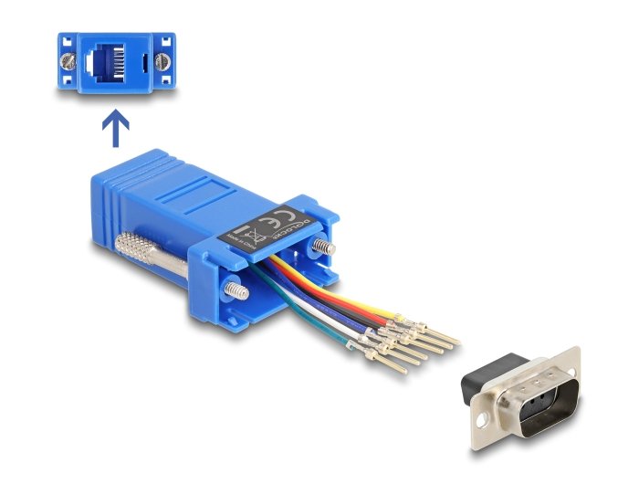 EAN 4043619670758 - DeLOCK 67075 cambiador de género para cable D-Sub 9 RJ12 Azul imagen 1