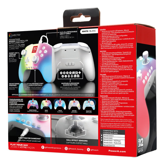 EAN 0617885152917 - PowerA Advantage Blanco USB Gamepad Analógico/Digital Nintendo Switch 2 imagen 5