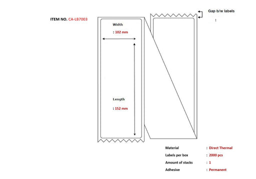 EAN 5715063207154 - Capture CA-LB7003 etiqueta de impresora imagen 1