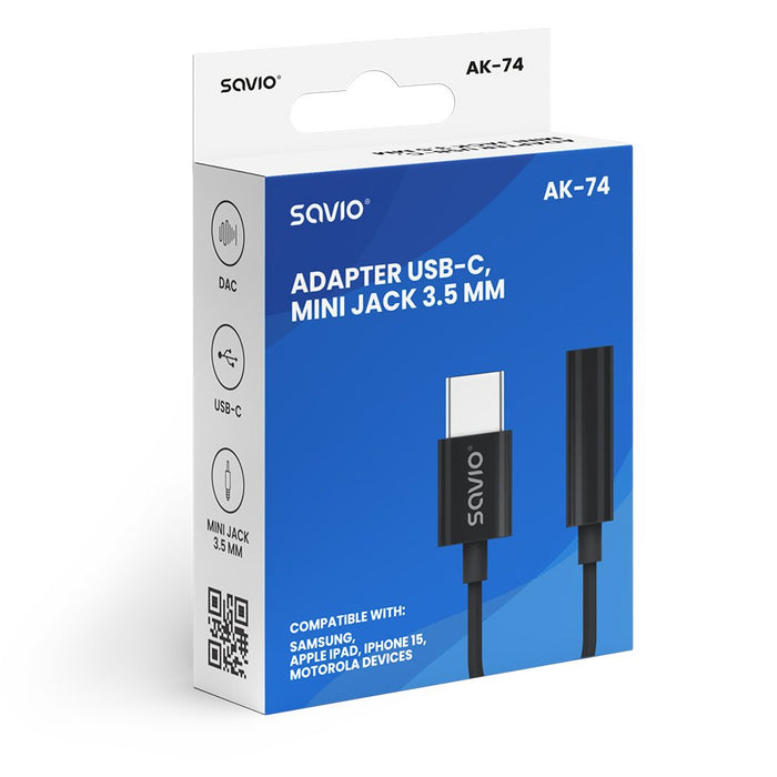 EAN 5901986048671 - Savio AK-74 adaptador e inversor de corriente Interior / exterior Negro imagen 2
