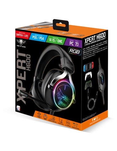 EAN 3700104424739 - Spirit of Gamer XPERT-H600 Auriculares Alámbrico Diadema Juego USB tipo A Negro imagen 8