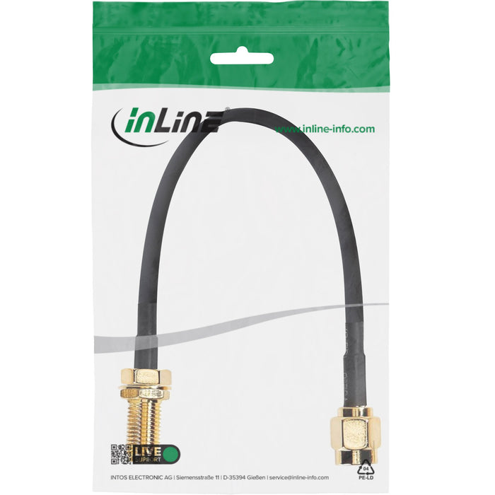 EAN 4043718076284 - InLine 40860 cable coaxial 0,3 m Negro imagen 2