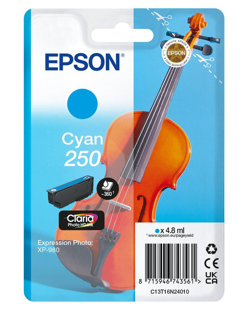 EAN 8715946743561 - Epson 250 Violin Claria Photo HD cartucho de tinta 1 pieza(s) Original Rendimiento estándar imagen 1