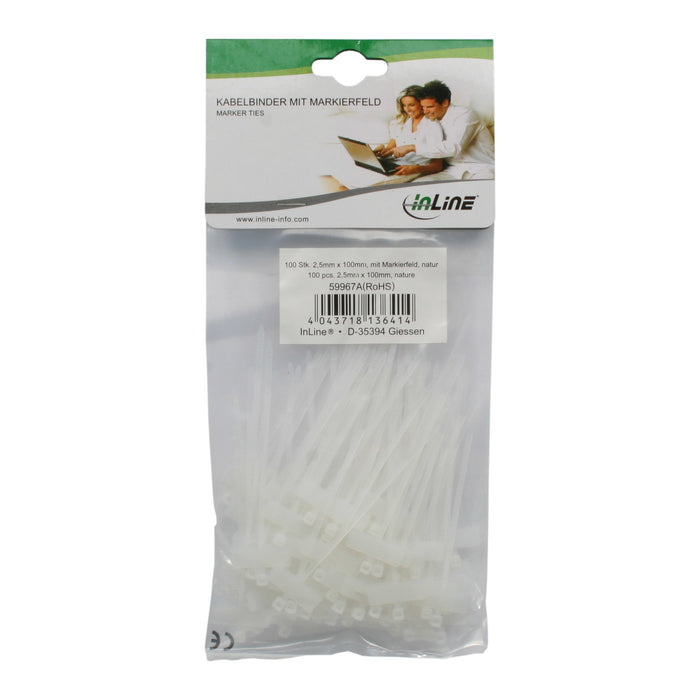 EAN 4043718136414 - InLine 59967A presilla Blanco 100 pieza(s) imagen 3