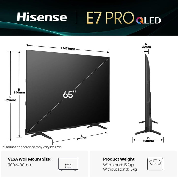 EAN 6942351416663 - Hisense 65E77Q PRO 165,1 cm (65") 4K Ultra HD Smart TV Wifi Negro imagen 2