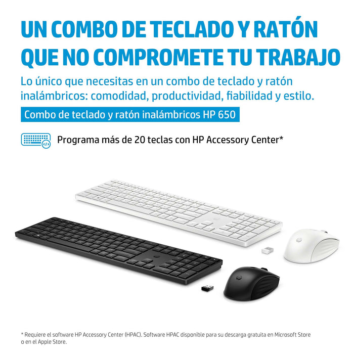 EAN 0196188141113 - HP 650 Wireless Keyboard and Mouse Combo Black teclado Ratón incluido Hogar RF inalámbrico Negro imagen 14