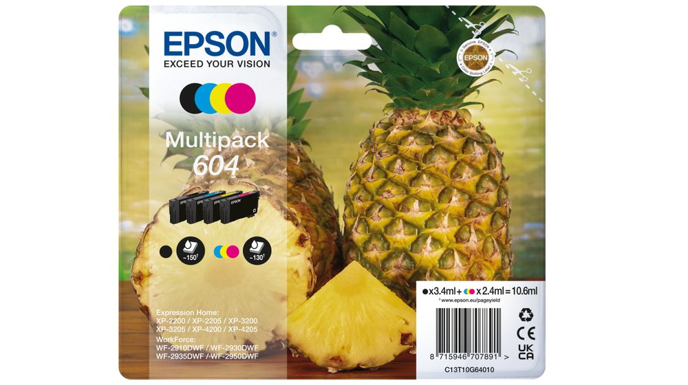 EAN 8715946707891 - Epson 604 cartucho de tinta 1 pieza(s) Original Rendimiento estándar Negro, Cian, Magenta, Amarillo imagen 1