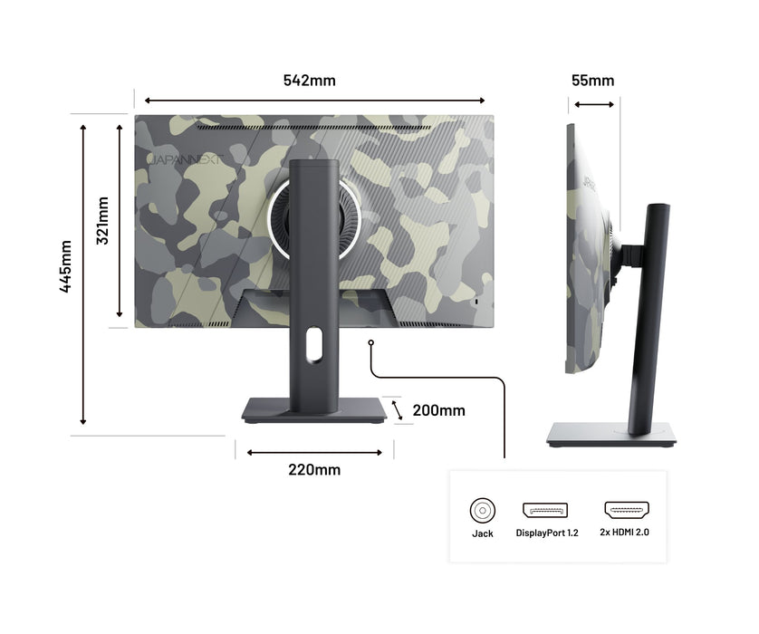 EAN 4589511170205 - JAPANNEXT JN-IPS238FHD200F-HSP-CAMO pantalla para PC 61 cm (24") 1920 x 1080 Pixeles Full HD LCD Negro imagen 14