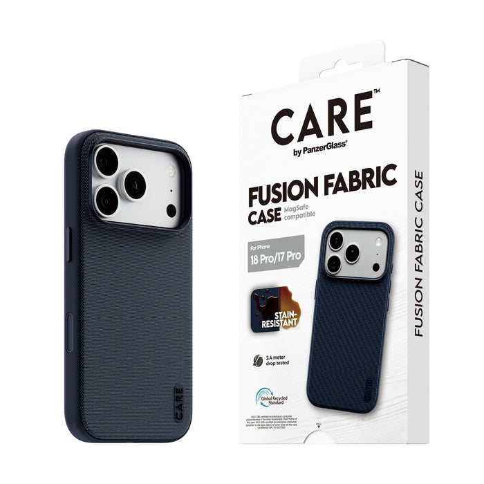 EAN 5715685044649 - PanzerGlass CARE™ by ® Fusion Fabric Case Blue w. MagSafe iPhone 18 Pro | 17 Pro funda para teléfono móvi imagen 1
