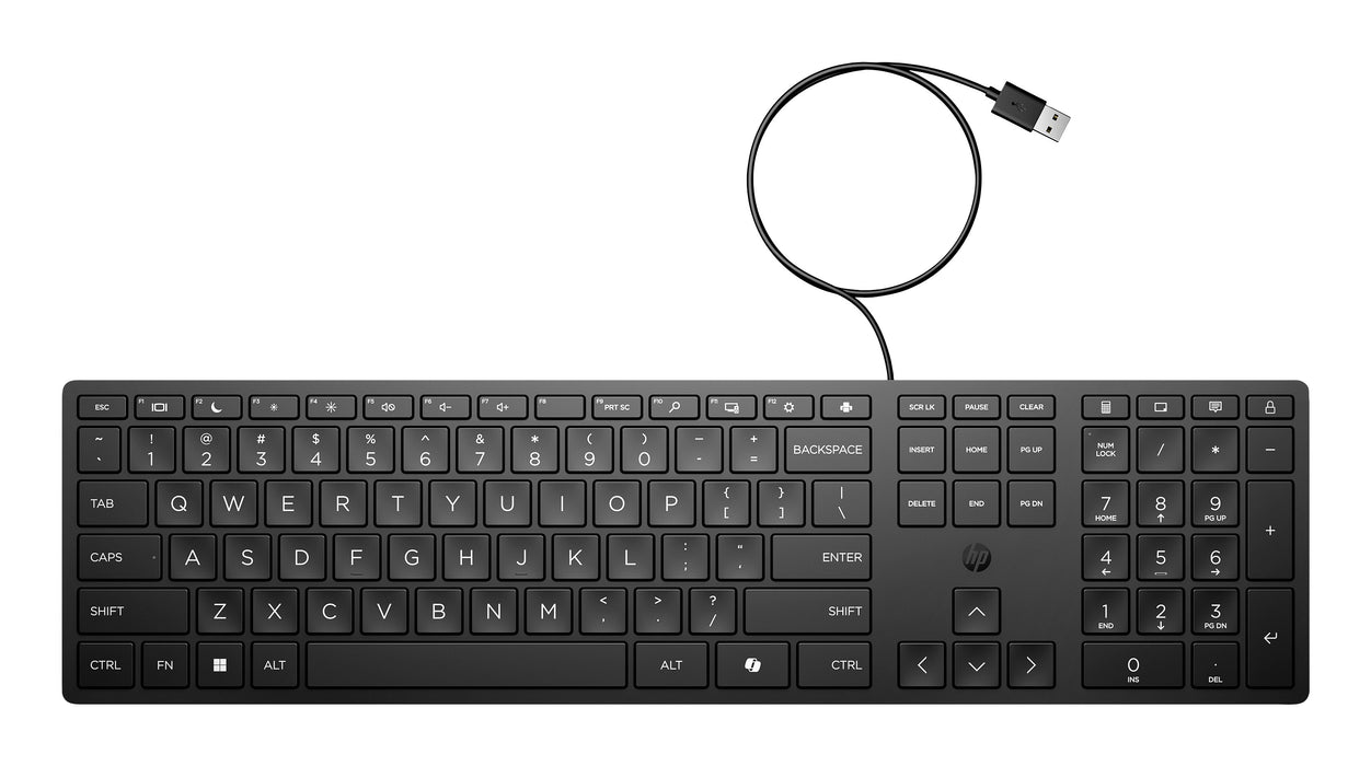 EAN 0194721888327 - HP 320K Wired Keyboard teclado Oficina USB Negro imagen 9